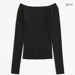 Abercrombie & Fitch Off Shoulder Ribbed Top XS